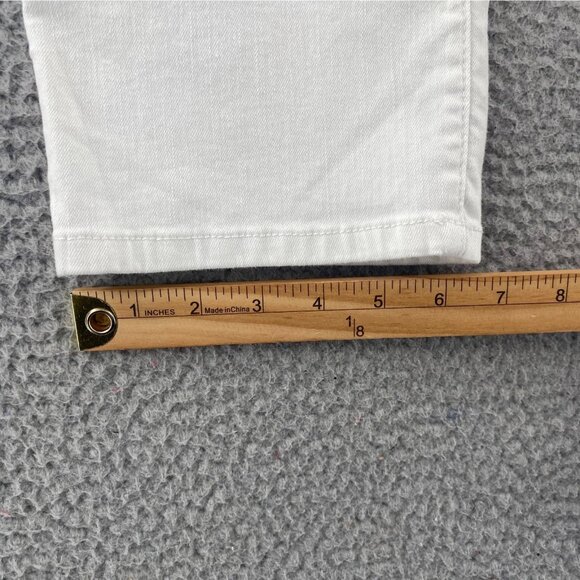 Chicos Jeans Womens 0 US 4 Short White Fabulously Slimming Stretch Skinny Casual - Picture 11 of 12